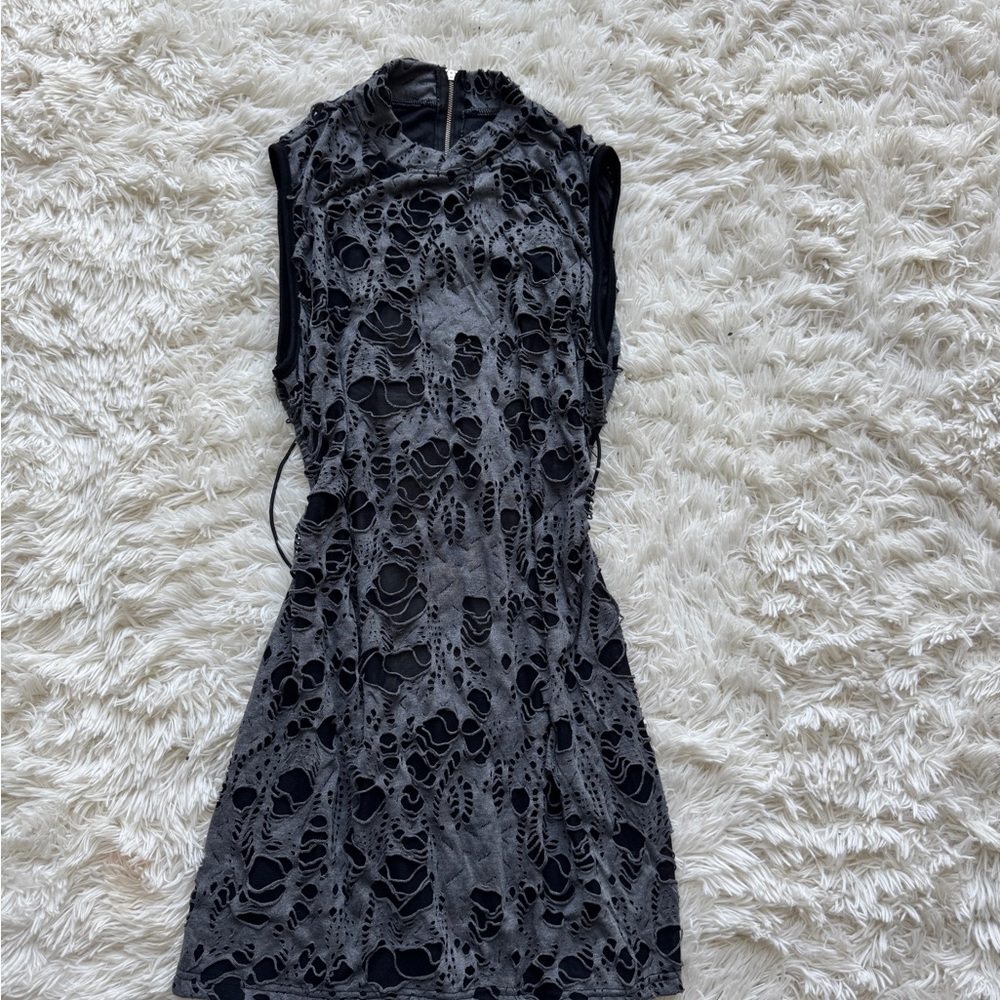 SHEIN Black Sheath Mini Dress Mock Neck